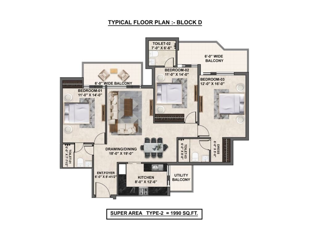 3 bhk medallionn nova 9999001187